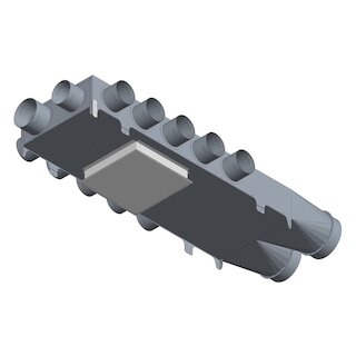 Meier Tobler Kombi-Verteiler für Zu- und Abluft KV-UP-HS125-3LR1S-90