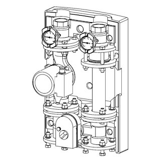 Meier Tobler VARIO 2 Pumpengruppe PGM 40 Wilo Para 0.5-4, kvs 22