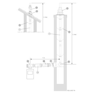 Almeva LIL/STARR Standard-Bausatz AS-U-KS-1A NW 100 / 150 Schrägdach