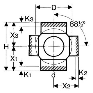 valsir Doppel-Abzweig 180° PE 110/56mm