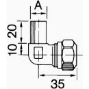 Winkelkupplung mit Verschraubung 10/12mm