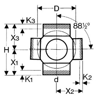 Geberit Eck-Abzweig 90° 63/63