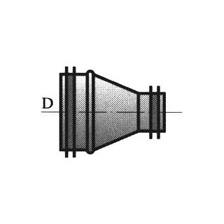 Reduktion mit Dichtung d=100/80mm