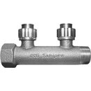Sanipex Verteiler 2-fach mit AG/IG 3/4"