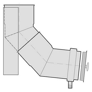 Kaminfuss 84° 2t. 128mm