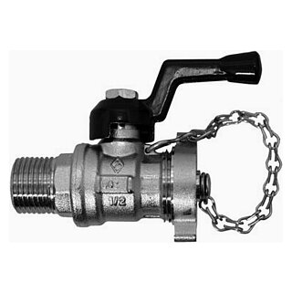 Kugelkesselhahn mit Knebelgriff AG 1/2"