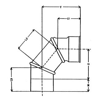 Bogen 90° mit verstellbar V4A 103mm EW