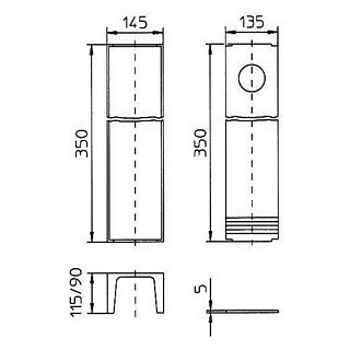 Oventrop Formschacht für 10cm Mauerwerk