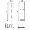 Oventrop Formschacht für 10cm Mauerwerk