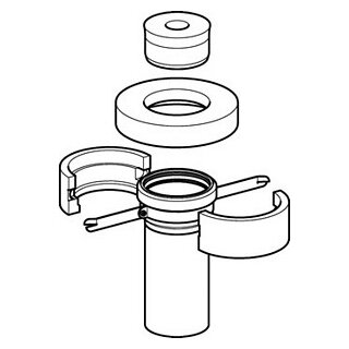 Geberit Regenw.-Anschlussgarnit.senkr.90