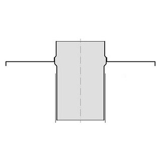 Dilatations-Stutzen eckig V4A 103mm