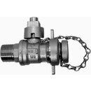 Kugelkesselhahn mit Kappe AG 1/2"