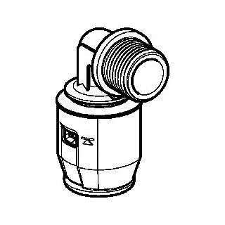 PushFit Ü.bogen 90° mit AG, 20-R1/2"