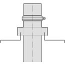 Kaminabdeckung mit Dilatat. A. 128mm