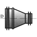 Reduktion mit Dichtung d=125/100mm