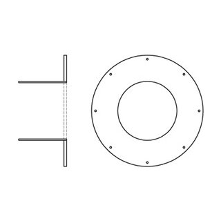 Befestigungsplatte Abzweiger 153mm DW