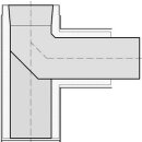 Abzweiger 90° ohne Russack 178mm DW