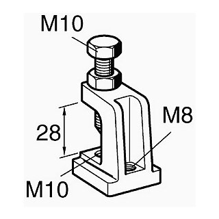 Sikla Trägerklammer TCS 0 M10/M8