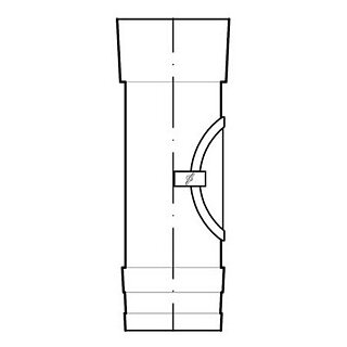 Rohr mit Putzöffnung V4A 178mm EW