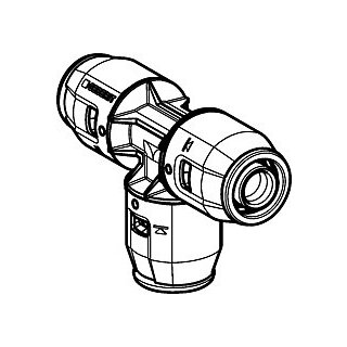 PushFit T-Stück 90° reduziert, 25-20-25
