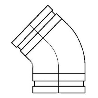 Bogen 45° gepresst 160mm