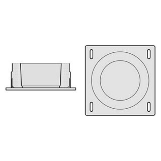 Bodenplatte mit Wasserring V4A 253mm