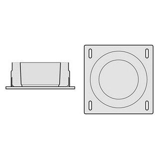 Bodenplatte mit Wasserring V4A 253mm