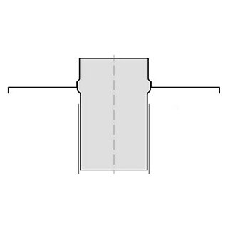 Dilatations-Stutzen eckig V4A 253mm