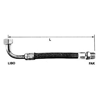 Panzerschlauch 1"-0.5m A/BU