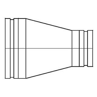 Reduktion zentriert 200-180mm