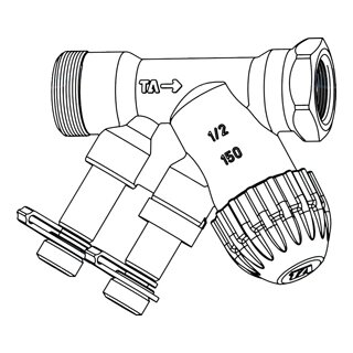 IMI TBV-C Kompaktregelventil TBV-C Eckig DN 15 / Kvs 1.8