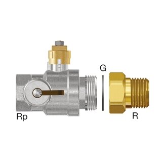 Flamco Kappenkugelhahn (Doppel) DN 32