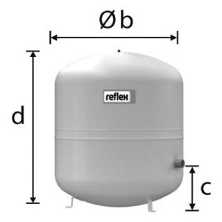 Reflex NG Membran-Druckausdehnungsgefäss grau 100