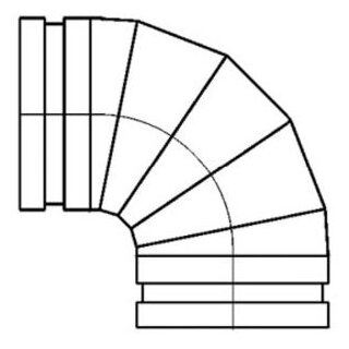 BMK Segmentbogen 90° 224 mm