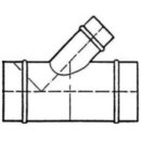 BMK Abzweiger 45° mit Sattel zentriert 100-100 mm