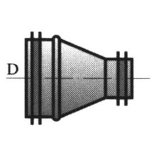 Lindab Safe Reduktion mit Dichtung d=160/80 mm