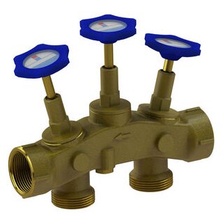 Softwater Verschneidarmatur 3-Hahnen IG DN 32-1 1/4