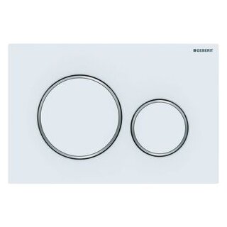 Geberit Sigma20 Betätigungsplatte schwarz matt lackiert / glanzverchromt