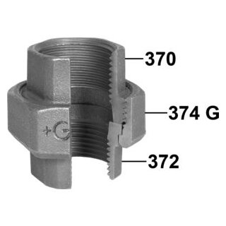 GF Verschraubung, flachdichtend, Nr. 330 1/4 schwarz