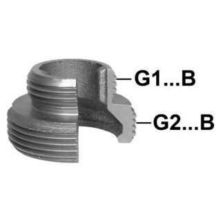 GF Einschraubteil, flachdichtend, Nr. 373 3/4 schwarz