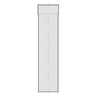 Bruba Rohr V4A, Einwandig, 120mm x 1,0m, 1.0mm