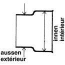 Bruba Erweiterung (Aussen/Innen) A 160 / I 179mm, V4A,...