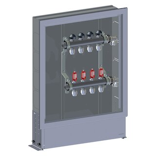 Meier Tobler metalplast Inox-Verteiler ohne WMZ 1x1/2 4K. + 12/16 mm GE500