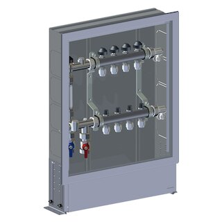 Meier Tobler metalplast Inox-Verteiler mit WMZ 1x1/2 2K. + 12/16 mm GE500