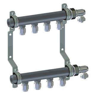 Meier Tobler metalplast Inox-Verteiler ohne WMZ 1x1/2 12K. + 12/16 mm
