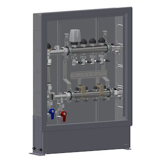 Meier Tobler metalplast Inox-Verteiler SC mit WMZ 1x1/2 11K. + 12/16 mm GE1200