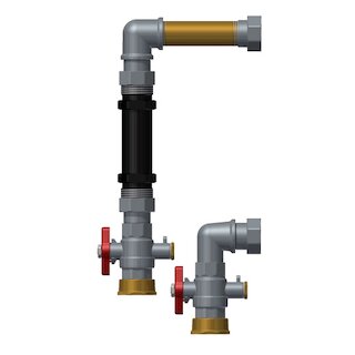 Meier Tobler Anschlussgarnitur vertikal 1 - 130 mm