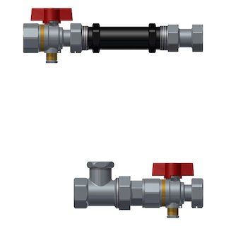 Meier Tobler Anschlussgarnitur horiz. Regulierventil 1 - 130 mm